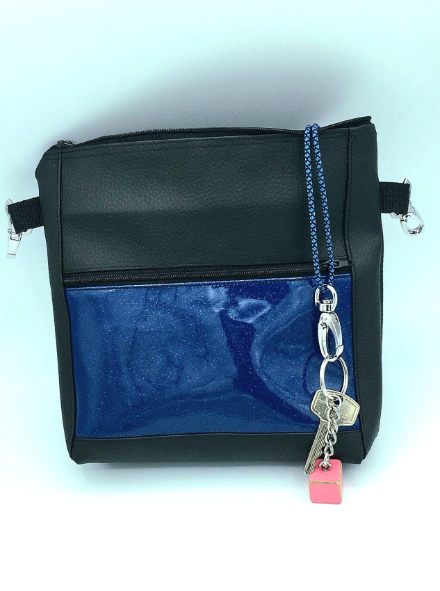Gassitasche / Cross Bag / Hip Bag schwarz blau